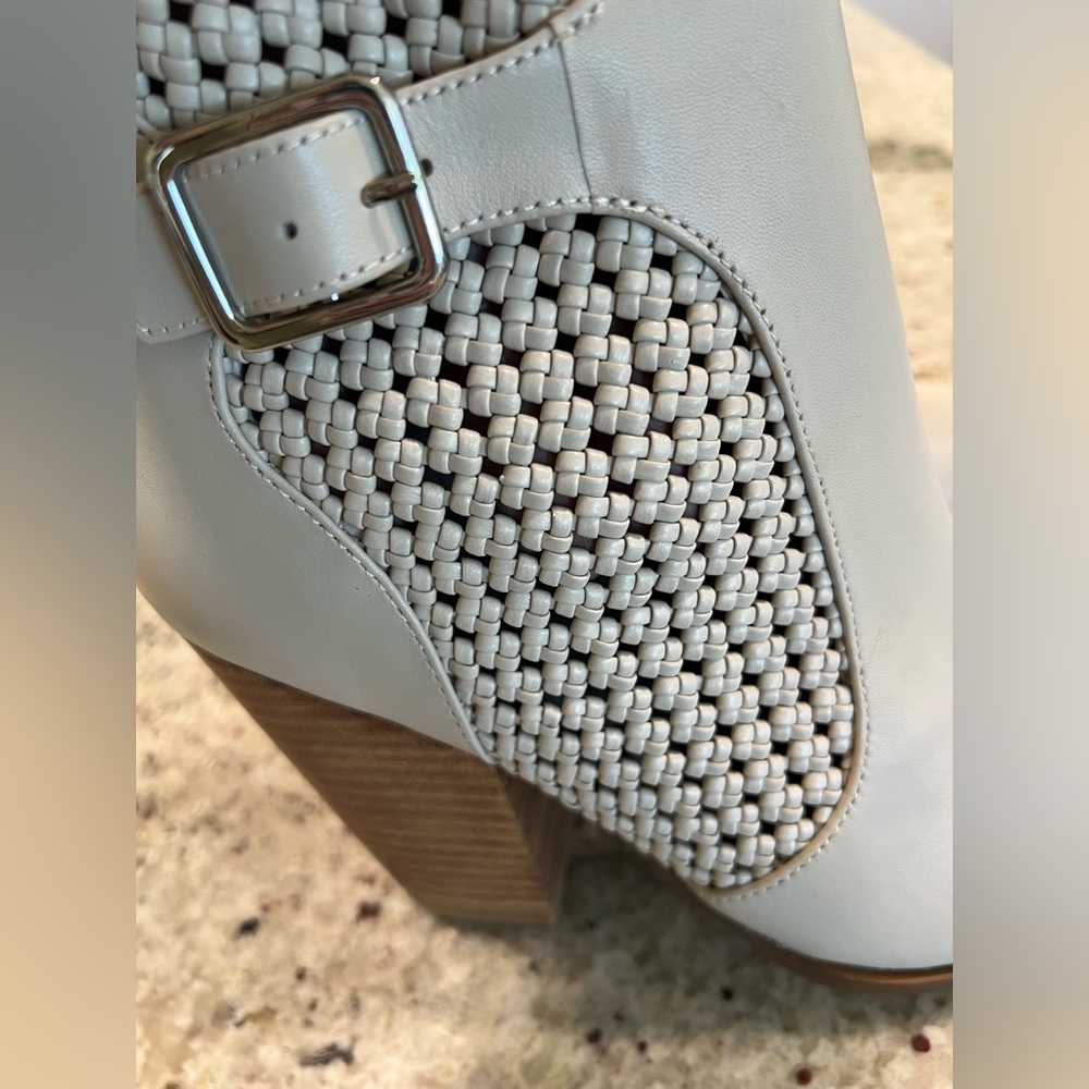 Steve Madden “Liz” Heeled Ankle Boots with Woven Accent - Picture 11 of 12